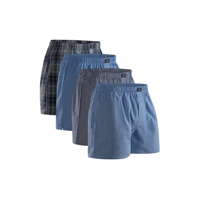 Image de Danish Endurance 4 PACK Casual Caleçon, Homme, Taille: Large, Multicolor assorted blue stripes mix