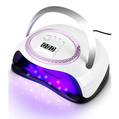 Image de Lampe UV Ongles Gel, 288W Professionnel Sèche Automatique avec 4 Minuteries, Écran Tactile, Capteur Automatique, Poignée Portable LCD, Séchoir à pour Tous Les Gels