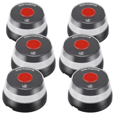 Image de WE Lot de 6 Feux d&#039;urgence pour Voiture DGT 3.0 homologués avec géolocalisation Balise V16 connectée [Données incluses Jusqu&#039;en 2038] Lumière Panne GPS et Base aimantée