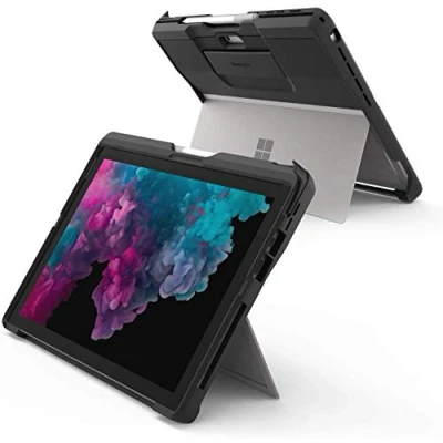 Image de Coque BlackBelt pour Microsoft Tablette Noir Résistant aux chocs Renforcé dommages Chutes