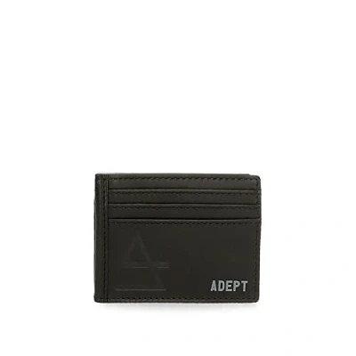 Image de Adept Jim Porte Cartes Noir 9,5 x 7,5 cm Cuir, Noir,