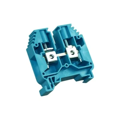Image de Bloc de jonction 16mm² Borne ER16 Bleue 85A max Connexion à vis section 25mm² Montage sur rail DIN