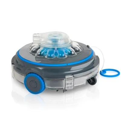 Image de Gre RBR75 Wet Runner Plus, Robot électrique sans Fil, pour Piscines Jusqu&#039;à 50 m2, Gris et Bleu