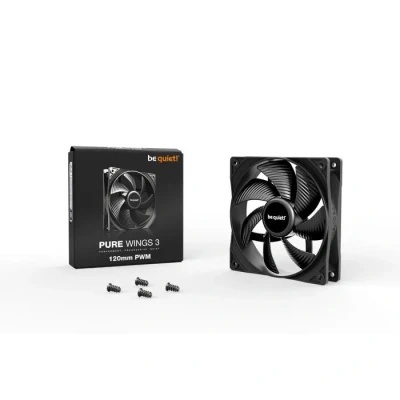 Image de be quiet! Pure Wings 3 120mm PWM ventilateur, vitesse de pointe élevée, faible régime minimum, cadre du ventilateur optimisé, pression d&#039;air extraordinaire