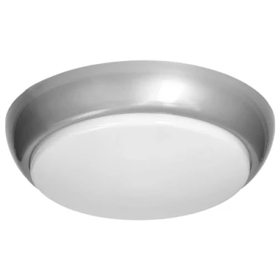 Image de Miratic Lampe Plafond pour 2 x E27 Sources de Lumière Remplaçable Luminaire Plafonnier IP44 Chambre Ampoules max 40W Applique Mural (argent)