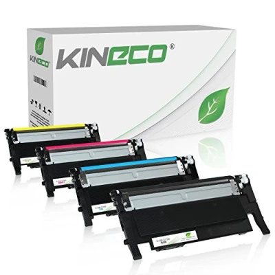Image de Kineco Pack de 4 Cartouches Toner Compatible avec Samsung CLP360 HC Noir, Cyan, Magenta, Jaune