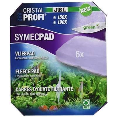Image de JBL SymecPad II CristalProfi e15/1901,2, Carrés d&#039;Ouate Filtrante (6x) pour e filtres externes très fins