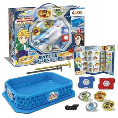 Image de Blade Battle Set XXL de Toupie Combat avec 4X Toupies &amp; Lanceur Toupie, 1x Arene Jeu Spinning Top
