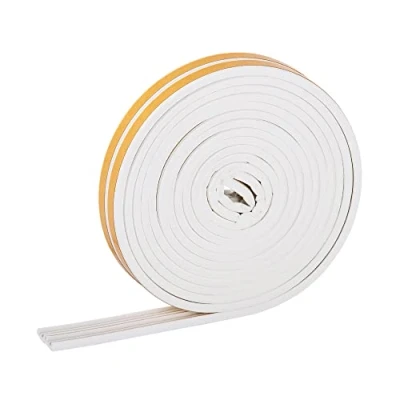 Image de HELPMATE Bande d&#039;étanchéité autocollante pour fenêtres et portes Joint fenêtres/portes isoler les fentes de 2 à 3,5mm large étanche 9x4mm (Profilé E6mBlanc)