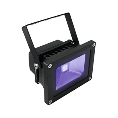 Image de UVFloor Projecteur Led UV 10W PRO Ultraviolet 385 nm 400 IP65 Étanche Lumière Noire Extérieur Intérieur avec Prise 220V pour Soirée Fluo, Néon, Bar, Fête