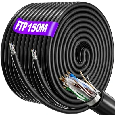 Image de Câble Ethernet CAT6 SOIBKE 150m Blindé Résistance aux interférences RJ45