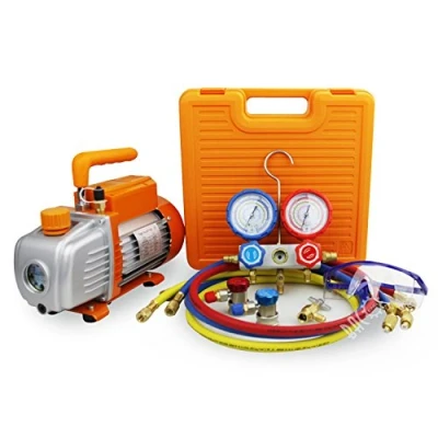 Image de BACOENG Pompe a Vide Climatisation, Kit Recharge Climatisation Voiture, à Frigoriste pour HVAC/Auto AC, R134A R410A R407C R32