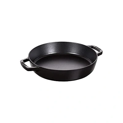 Image de STAUB Poêle en Fonte à Double Poignée, Ronde, Ø 20 cm, Noir Mat