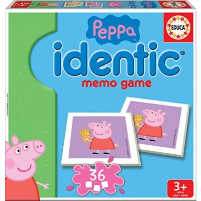 Image de Educa Jeu éducatif pour Les bébés à partir de 3 Ans. Identic Peppa Pig. d&#039;acuité visuelle et mémoire avec 36 Cartes Former des Paires (16227)