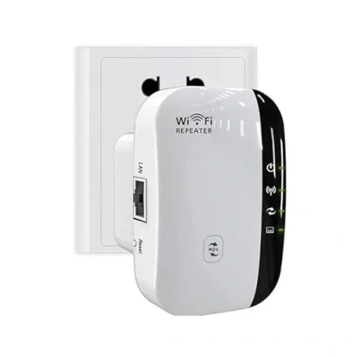 Image de Newest WiFi Booster, Extender, Repeater, Covers Up to 3650 Sq.ft and 45 Devices, Internet Booster with Ethernet Port, Quick Setup, Home Wireless Signal