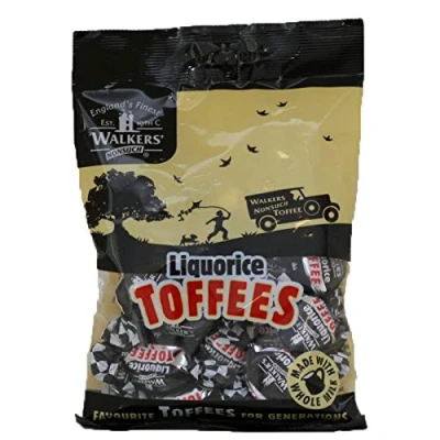 Image de Walkers Nonsuch Liquorice Toffees (150g) Bag by