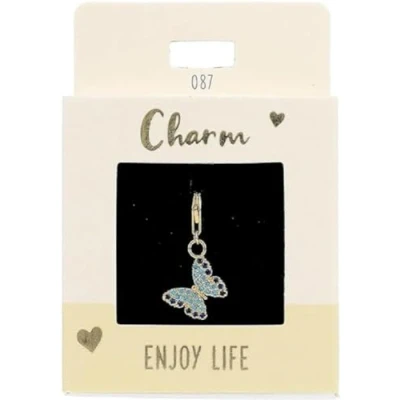 Image de Depesche 11785 087 Charms Express Yourself Pendentif pour Colliers et Bracelets, Papillon,doré, comme Petit Cadeau, Multicolored, Normal