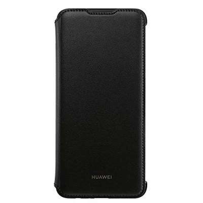 Image de Coque Huawei P Smart (2019) Similicuir portefeuille Étui téléphone Noir