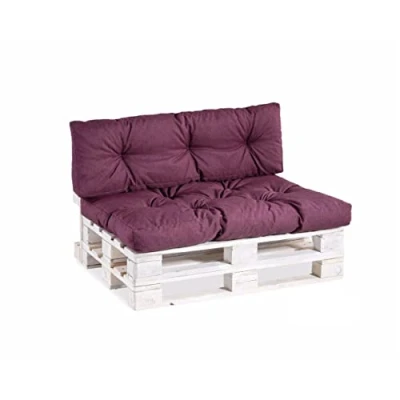 Image de Gutekissen® Coussin pour Palette Extérieur Confortable Canapé Jardin PPI Différentes Tailles et Coloris (Coussin d&#039;assise 120x80, gesteppt Violet)