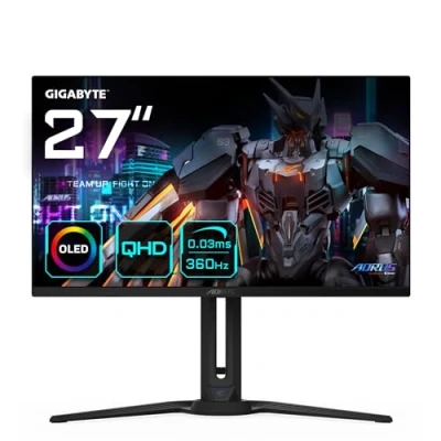 Image de Gigabyte Écran de Jeu AORUS FO27Q3 OLED 27 2560 x 1440 (QHD), 360Hz, 0.03ms, KVM, 250 CD/m², FreeSync Premium Pro, DisplayHDR True Black 400, HDMI 2.1