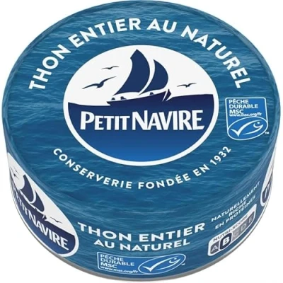 Image de Petit Navire Thon Entier Naturel Albacore Msc 160G Lot De (3) livraison offerte