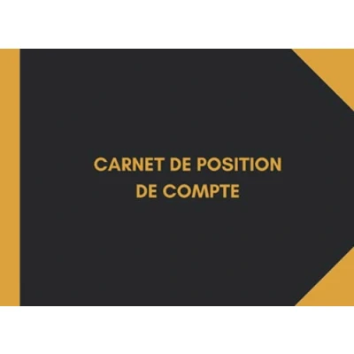 Image de Carnet de position compte: Format 21 x 15 cm 107 pages numérotées