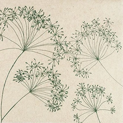 Image de Lot de 20 serviettes Eco Line durables en papier recyclé 100 % naturel doux fleurs taille printemps été décoration table 33 x cm