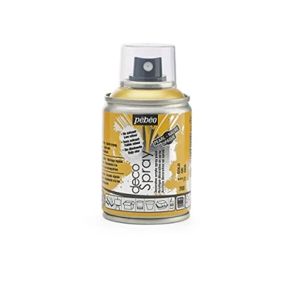 Image de PEBEO Peinture Acrylique en Spray Pour la Décoration Multi Supports Intérieur et Extérieur Base Eau, Faible Odeur 100 ml Finition Nacré Coloris Or
