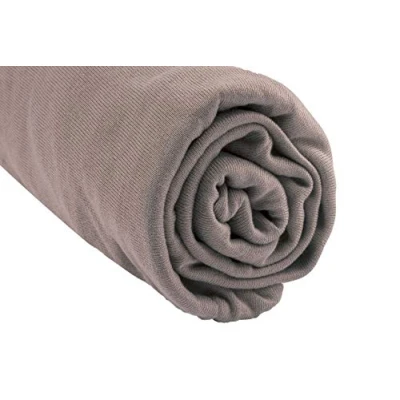 Image de Drap Housse 90x140 cm Lit Enfant Evolutif Junior 90 x 140 Extensible Bambou Hypoallergénique Taupe Sommeil sain Marque Easy dort Certifié Oeko Tex Qualité Fabriqué en Europe