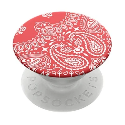 Image de PopSockets PopGrip Support et Grip pour Smartphone Tablette avec Un Top Interchangeable Red Bandana