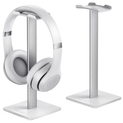 Image de New bee Support pour Casque et Micro écouteurs avec en Aluminium Barre Flexible appuie tête ABS Base Solide Tous Les Taille