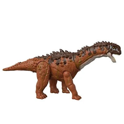 Image de Mattel Jurassic World Figurine Dinosaure articulée Ampelosaurus, Gros Dégâts, sons et mouvements, avec code ADN scannable, Jouet Enfant, Dès 4 ans, HDX50