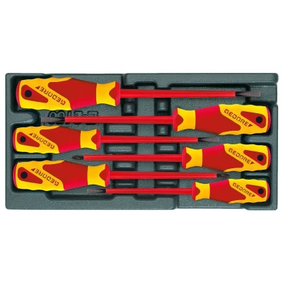 Image de GEDORE 1500 ES VDE 2170 PZ Kit de tournevis dans module d&#039;outil (mousse calage PU)