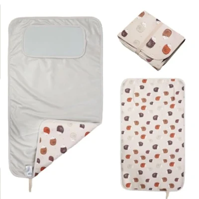 Image de Hamur Home Matelas a Langer de Voyage 40 X 70 Cm Pliable Tapis à pour Bébé Kit Portable Couche Changer Leger &amp; Compact (Urchin)