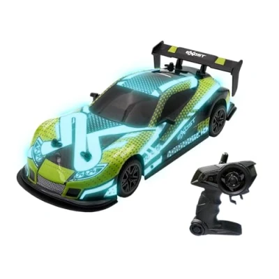 Image de EXOST Voiture télécommandée Flash Light de Course Lumineuse Echelle 1/14 Vitesse Maximum 15 km/h 2.4Ghz Vert 31,5 cm A partir 5 Ans 54021