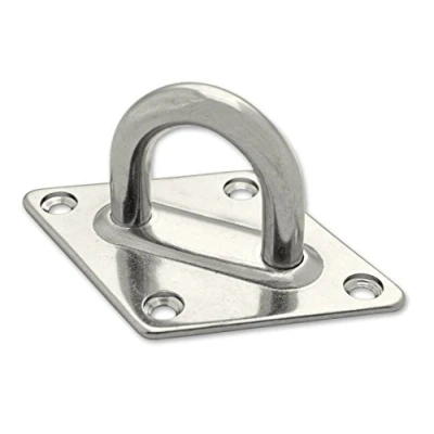 Image de Docks GMAR70 Forme Losange Acier Inoxydable Fil 10 mm intérieur Oeil 32 Diamètre Platine 80x120 mm, Gris