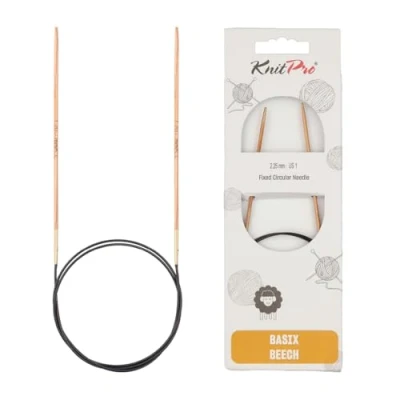 Image de KnitPro Basix Aiguilles à Tricoter circulaires Fixe épingles, Bouleau, Multicolore, 150 cm x 2,25 mm