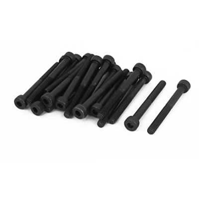 Image de sourcing map 20pcs M4 x 40 mm Vis à six pans creux tête cylindrique hexagonale boulon noir 22 longueur de filetage demi 12,9 alliage d&#039;acier