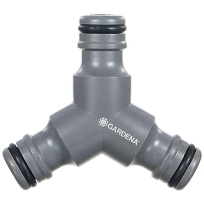 Image de Gardena Pièce Y: Connecteur de branche tuyau, connexion dans la courbe tuyau à transition tuyaux 19 mm (3/4 Pouce) 13 (G 1/2) (934 50)