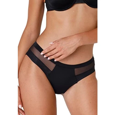 Image de Lovable Slip midi SGAMBATO Invisible Ultralight caleçon, Noir (004 NERO), 3 / M Femme