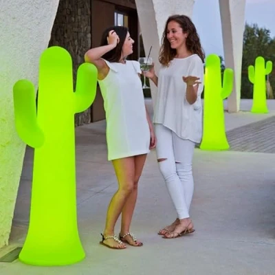 Image de Lampadaire d&#039;extérieur LED Cactus vert citron Newgarden Moovere 43x61x140cm IP65