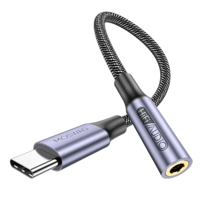 Image de MOSWAG Adaptateur de Prise Casque USB C à 3,5 mm (2 Packs), Audio au Cordon câble Dongle Aux pour Samsung Galaxy S22 S21 S20 Ultra S20, Pixel 4 3 2 XL, iPad Pro et Plus