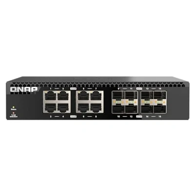 Image de QNAP QSW 3216R 8S8T commutateur réseau Non géré L2 10G Ethernet (100/1000/10000) Noir