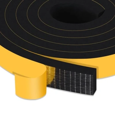 Image de YIMIKI Joint de Porte, d&#039;Étanchéité Mousse Adhésive, Bande Caoutchouc Anti froid Antichoc, 25 mm (L) x 10mm (H), chaque 2 m, total rouleaux 4 m