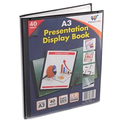 Image de Classeur de présentation à 40 pochettes en plastique Format A3 80 vues