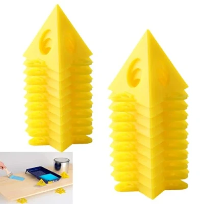 Image de RXKFIGX Support de Peinture Mini Cône Supports Pyramide Peintre Contremarches Porte D&#039;armoire pour en Toile Jaune