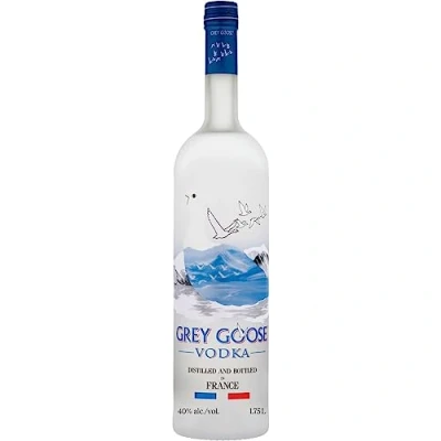 Image de Vodka premium 100 % française, 40 vol. d’alc., 175cl / 1.75 l, GREY GOOSE est exclusivement fabriquée à partir d’ingrédients français : du blé de Picardie et l’eau source naturelle Charente