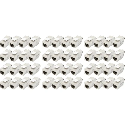 Image de DIGITUS Keystone Module Cat 6A Blindé 48 pièces RJ45 Femelle 500 MHz 10GBase T AWG 26 22 Montage sans Outils