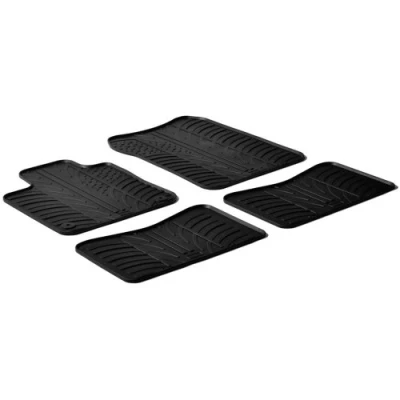 Image de Gledring 0040 Ensemble de tapis sol Caoutchouc avant et arrière 4 noir 750mm 550mm RENAULT: TWINGO 2