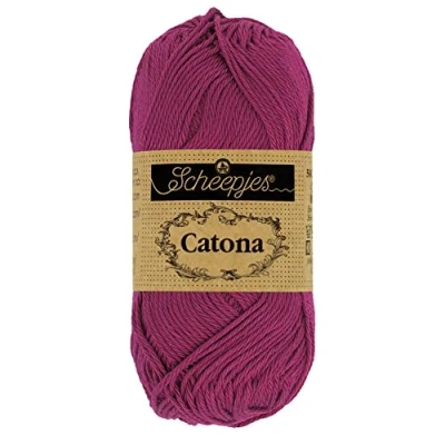 Image de Scheepjes Catona 128 Tyrien Violet Fil 10x50g